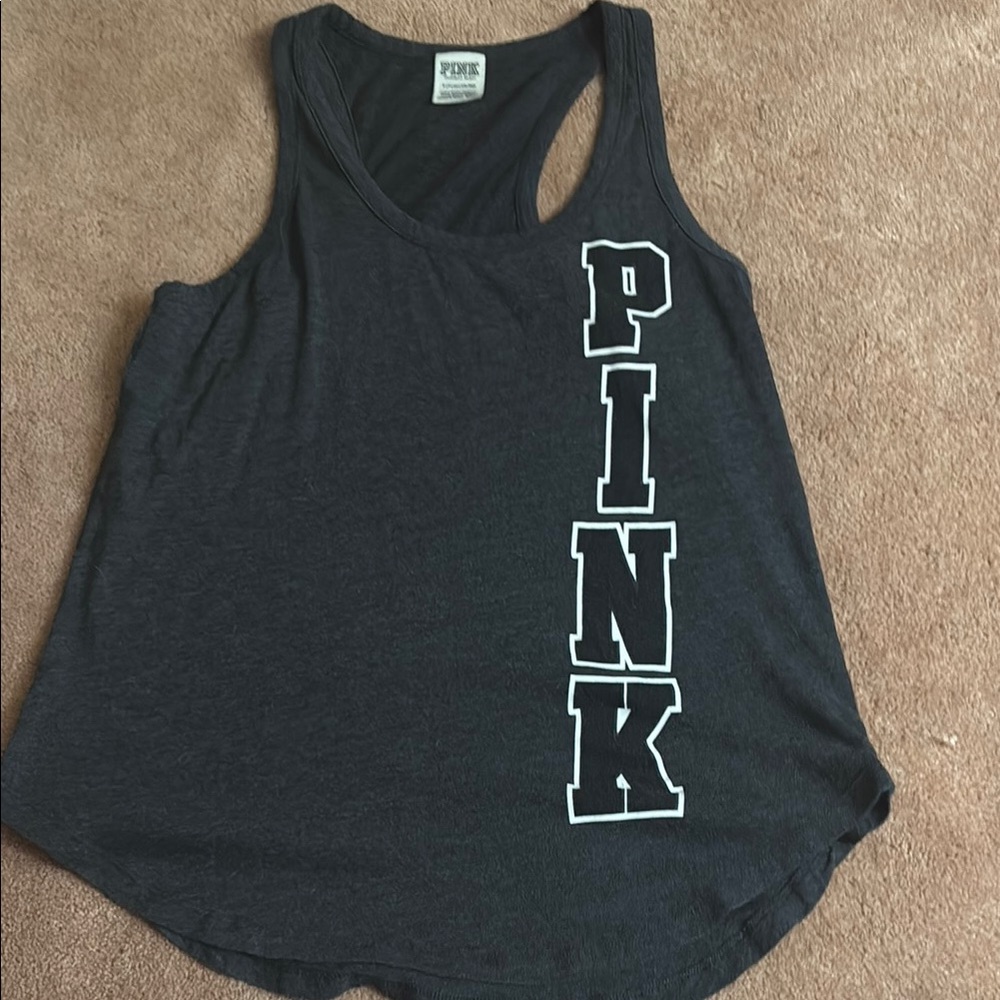 PINK Victoria's Secret Women's Black Tank Top